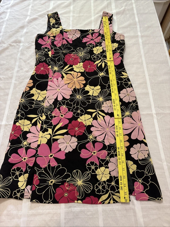 Vestido Amanda Smith Y2K Sin Mangas Cuello Recto Floral Cuentas 10 Foto 4 de 4