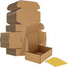 6X4X2 Inches Shipping Boxes Set of 50, Brown Corrugated Cardboard Box Literature