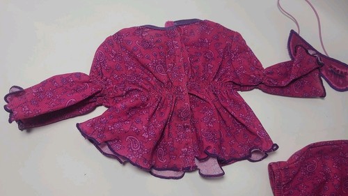 American Girl Doll 2007 Paisley Print Pajamas PJs Sleep Mask Left Slipper (T3) - Imagen 4 de 7