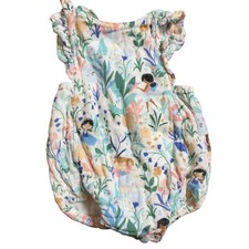 Angel Dear Baby 0-3m Garden Fairy Muslin Bubble Romper Mermaid Boho Summer