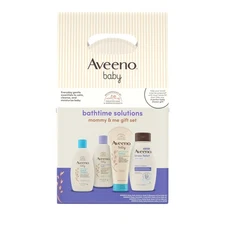 Aveeno Baby Bathtime Solutions Mommy  Me Gift Set, Baby Wash  Shampoo, Calming