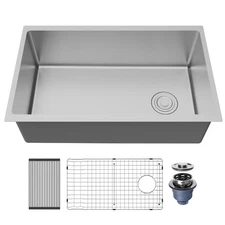 Karran USA UUMSB3031-PK1 Fusion 30" Undermount Single Basin - Satin Brushed