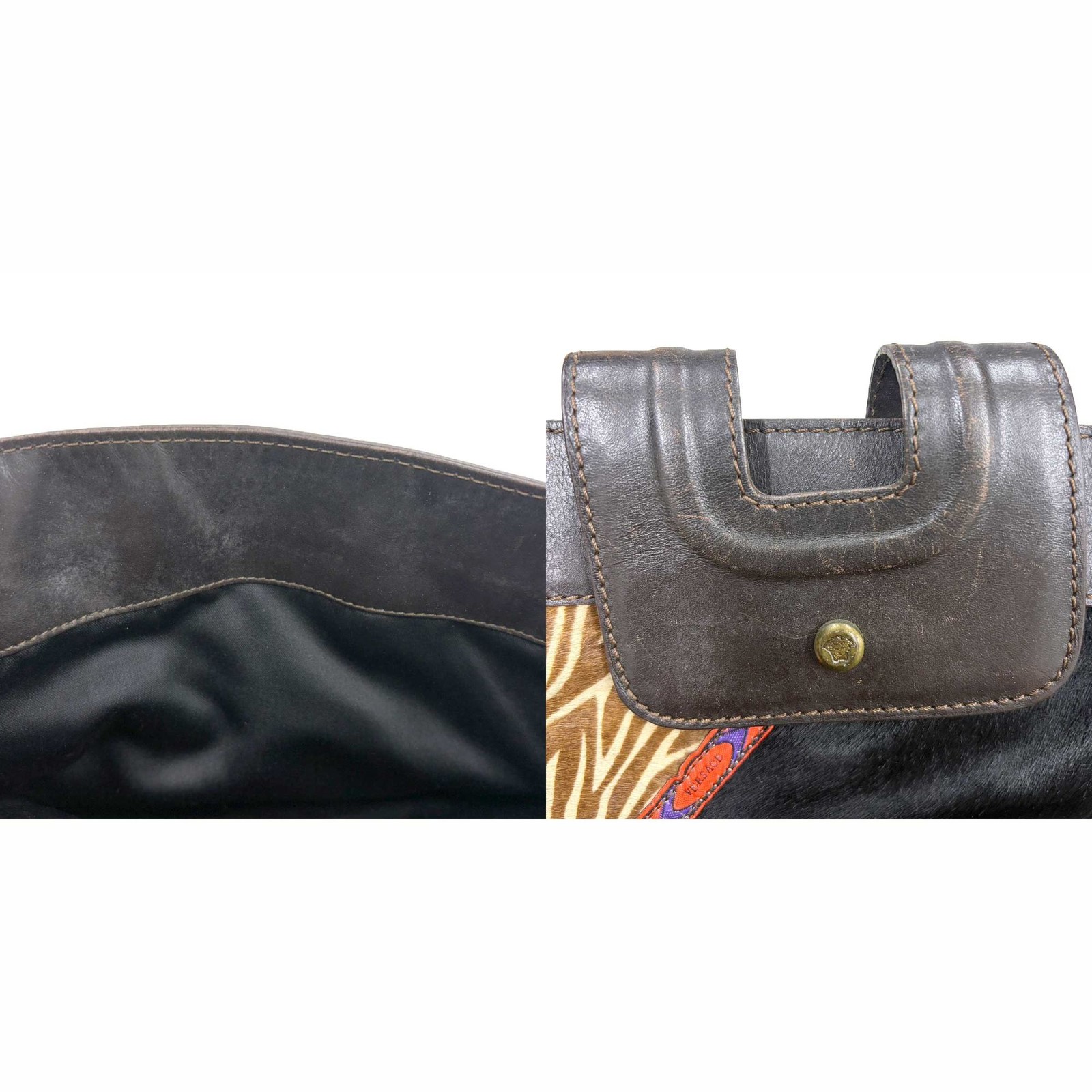 Gianni Versace Multicolor Leather Patchwork Handb… - image 8