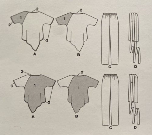 Vogue ZAMOLA RHODES Designer Pattern 1508 Sz ZZ L-XL-XXL Top Pants Belt UNCUT FF - Picture 9 of 12