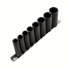 {8pc} Deep Impact Socket SAE Set, 3/8" Drive, 6 Point Sockets, 3/18" - 13/16"