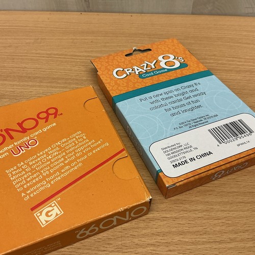 2 juegos de cartas vintage sin usar. O’NO99 And Crazy 8’s - Imagen 2 de 2