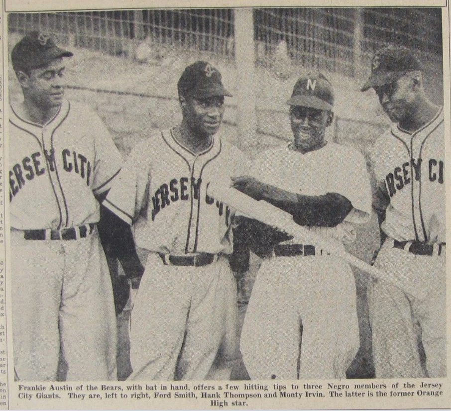 Periódico de béisbol negro Jersey City Giants 1949 vintage Foto 2 de 3