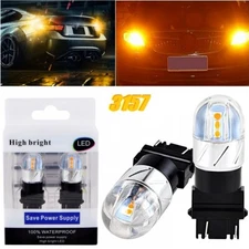 BEVINSEE 3157 4114 4157 LED DRL Driving Daytime Running Light Bulbs 3000K Yellow