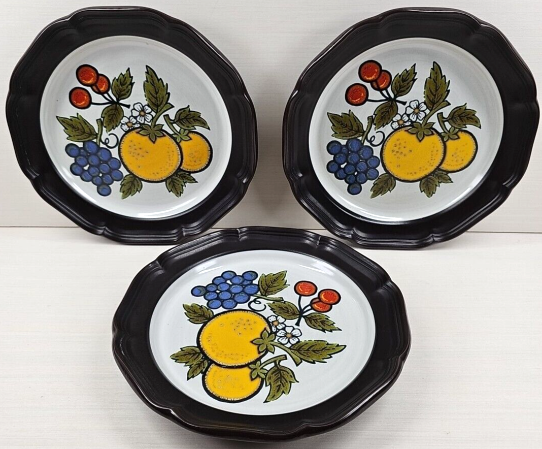 3 Mikasa Apple Cider Dinner Plates Set Vintage Peasantries Fruit