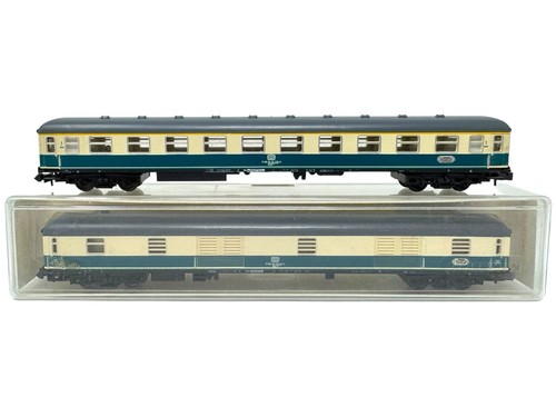 Minitrix N 2x Personenwagen 3111 Waggons - Modellbahn - INKgrafiX TOYS A320 | Condition: Gebraucht