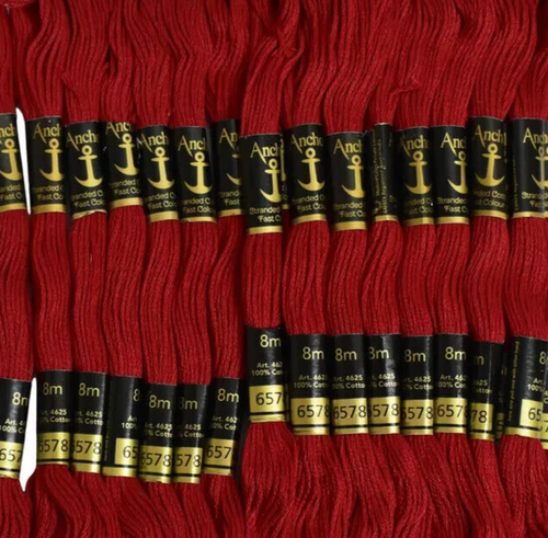 Anchor Thread Cross Stitch Hand Embroidery Cotton Red Craft Sewing,25 Skein - Picture 6 of 6