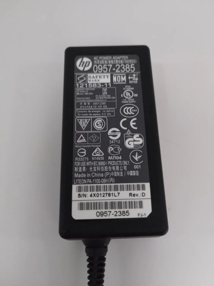 Fuente de alimentación adaptador de CA original HP 0957-2385 para impresora ¡Envío rápido! Foto 2 de 3