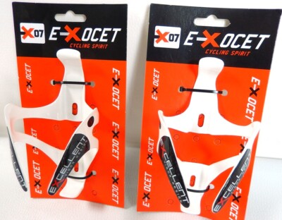 Portes Bidons EXOCET Carbone Blanc/noir - Excellents NEUFS