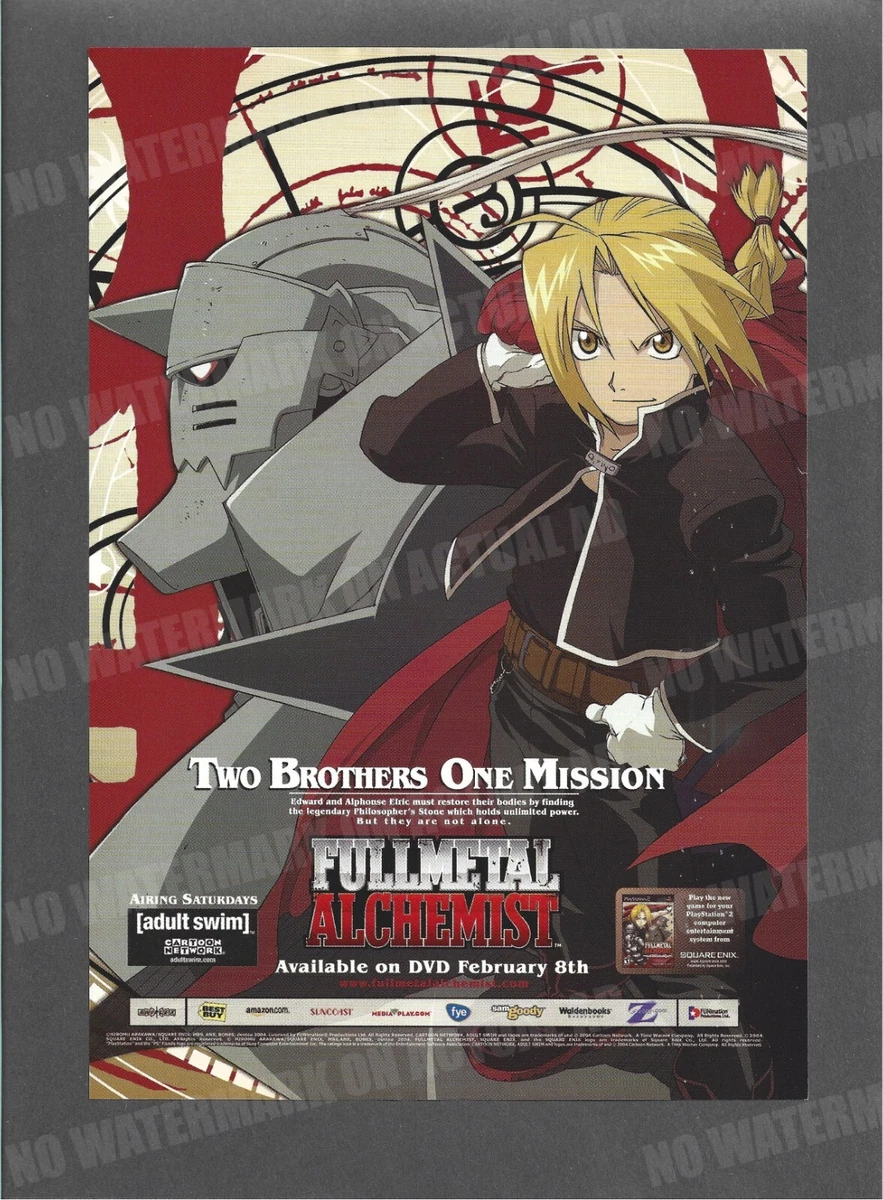 Fullmetal Alchemist Brotherhood Elric Brothers Anime Poster – My