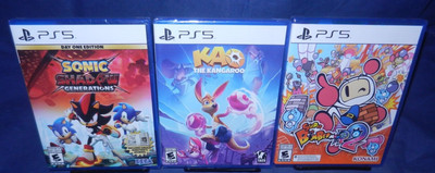 PS5; NEW; Sonic Shadow Generations Day 1, Kao The Kangaroo, Super Bomberman R 2
