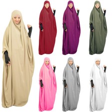 Full Cover Abaya Women Muslim Prayer Burka Kaftan Long Robes Niqab Islamic Gown