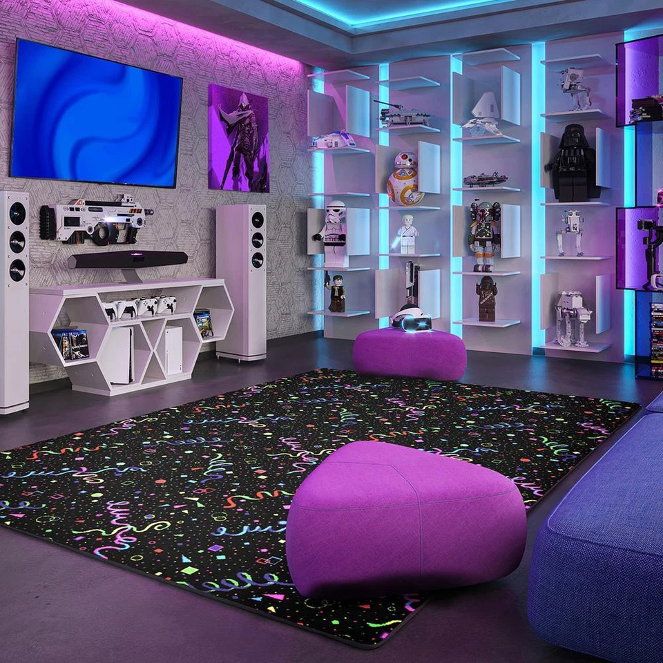 Alfombra Celebration 12' x 6' en color fluorescente Foto 2 de 3