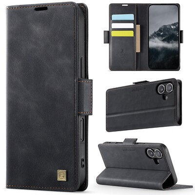 AutSpace-A11 Luxury Flip PU Leather Case Card Stand Cover For iPhone /Galaxy New