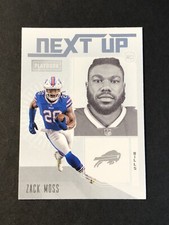 2020 Panini Playbook Football Zack Moss NEXT UP Insert RC #NU-30 Bills
