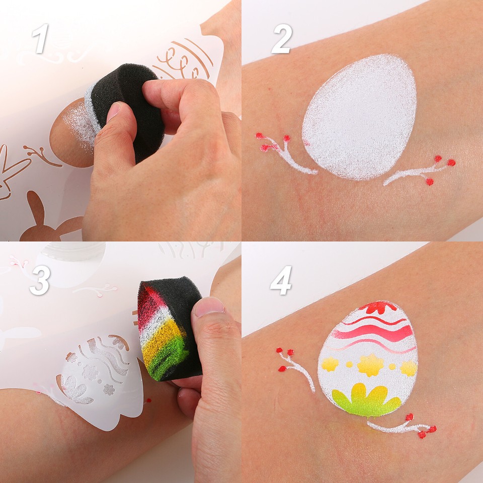 Face Painting Kit for Easter Makeup Easter eggs Face Body Paint Kit