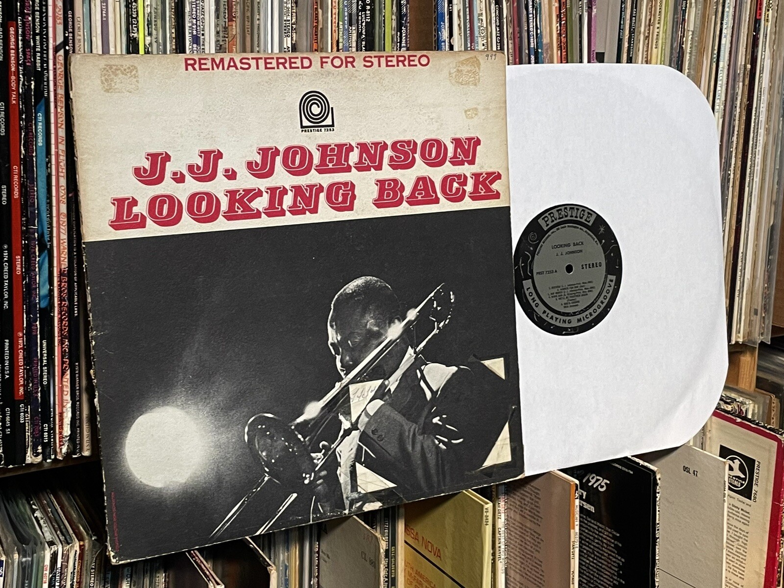 J.J. JOHNSON "Looking Back" Prestige LP (14500 feed/kenny dorham/deep groove)