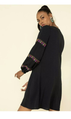 Wrangler Women's Embroidered Dress Sz S Western Rodeo Cowgirl Long Sleeve |  eBay