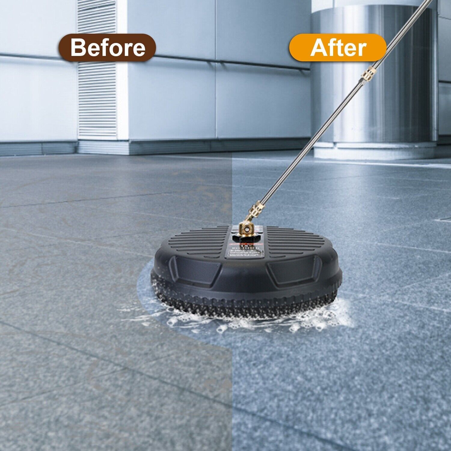 15" 3600PSI Pressure Washer Flat Surface Cleaner w/2 Power Extension