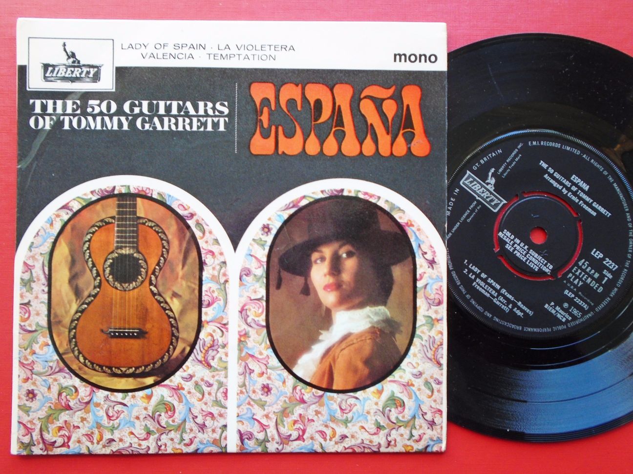 Tommy Garrett Espana EP Liberty LEP2237 EX/EX 1965 picture sleeve, Espana