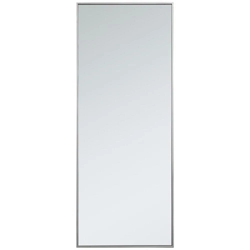 Elegant Decor Eternity 60" x 24" Contemporary Metal Frame Mirror in Silver - Picture 1 of 12