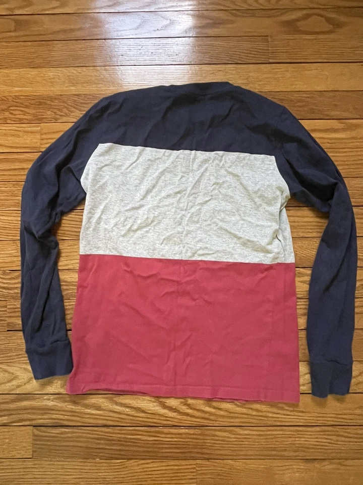 Saturdays Surf NYC Long Sleeve T Shirt Red Gray Navy Size XS - Image 2 of 4