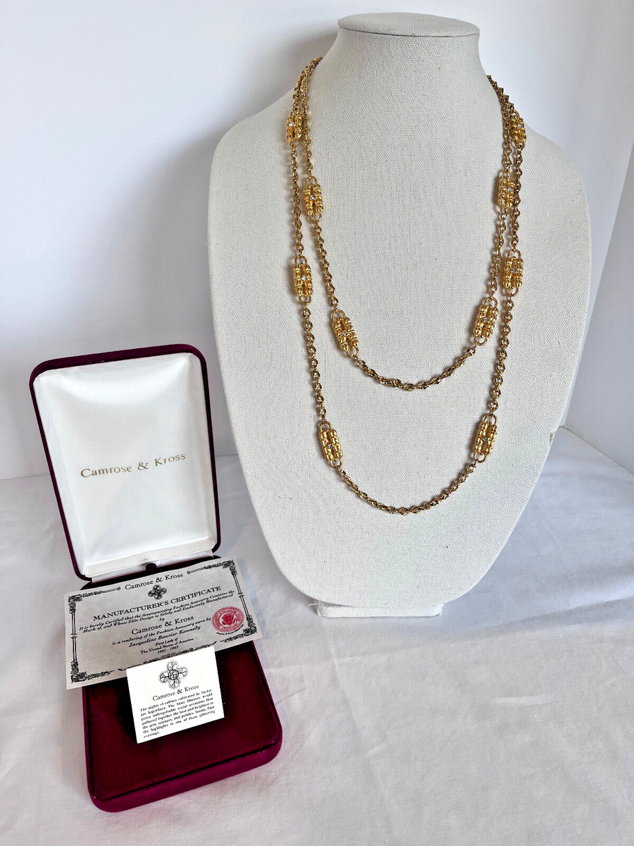 Camrose & Cross Jackie Kennedy State Dinner Goldtone Crystal