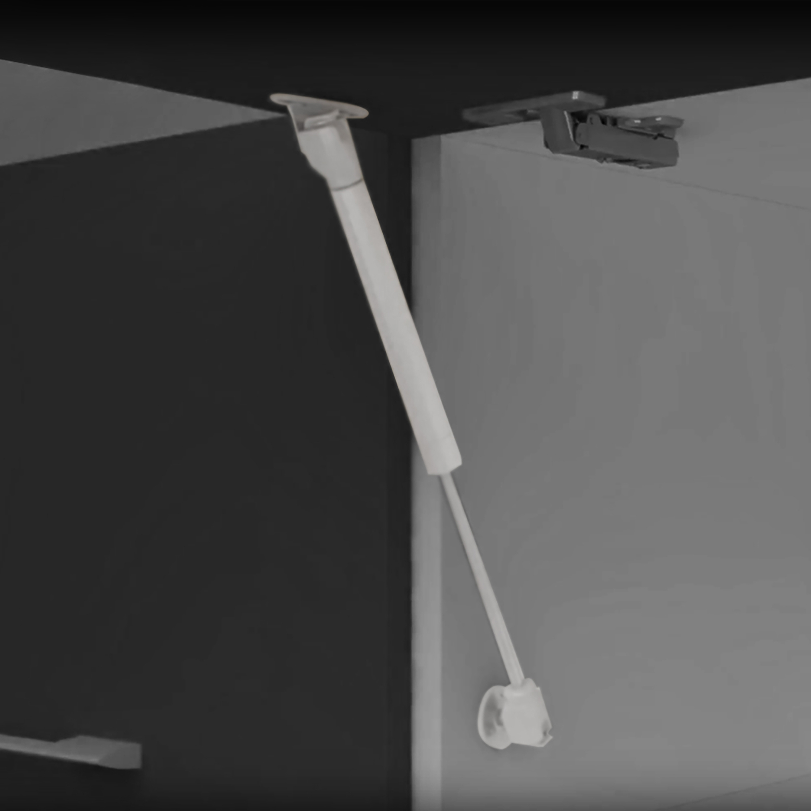 Emuca Lotto di 10 braccetti per porte elevabili H, 5 kg, corsa 80 mm, con agganc