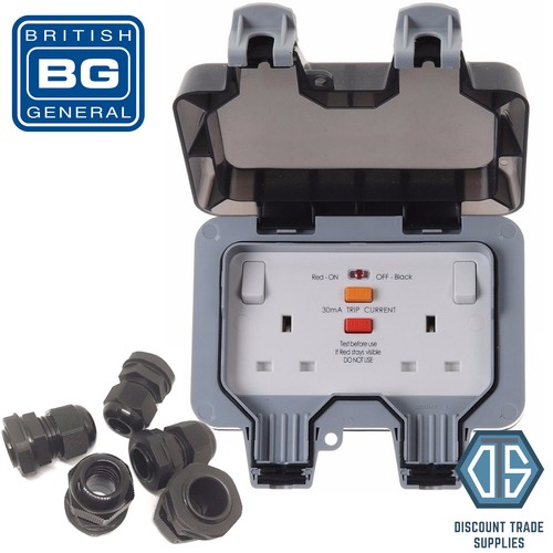 BG Weatherproof RCD IP66 Outdoor 13A 