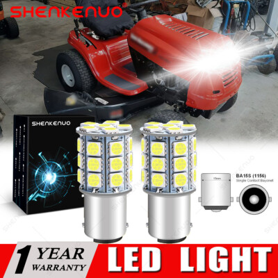 2 LED light bulbs for Yard Machines 13AB775S000 Twin Blade Riding Lawn Tractor