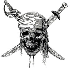 Pirate Skull Sticker Decal