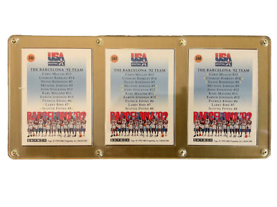 1992年 USA バスケットボール チーム プレート 1992 SKYBOX 3 CARD SET 1992 DREAM TEAM USA Barcelona #544 #545