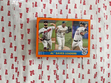 2021 Topps Big League Baseball #264, AL Saves Leaders Orange Parallels 