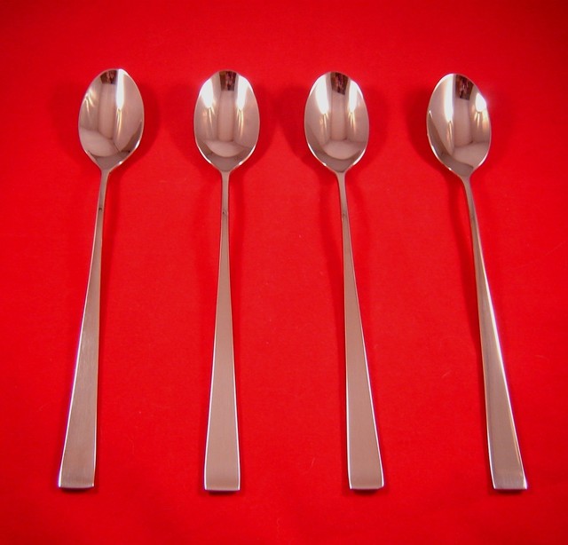 Lenox Allerton 4 Stainless Iced Teaspoons NEW eBay