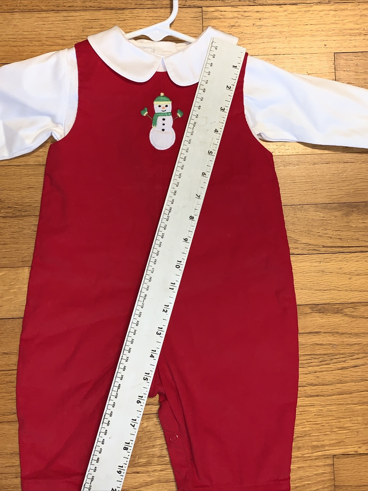 NWT Petit Pomme by Petit Ami Snowman Longall/Romper &White Shirt 6 Months