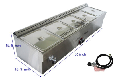 #ad 1 PC 6quot;Deep 5 Pan Commercial Propane Gas Steam Table Food Soup Warmer 325 BTU $502.20