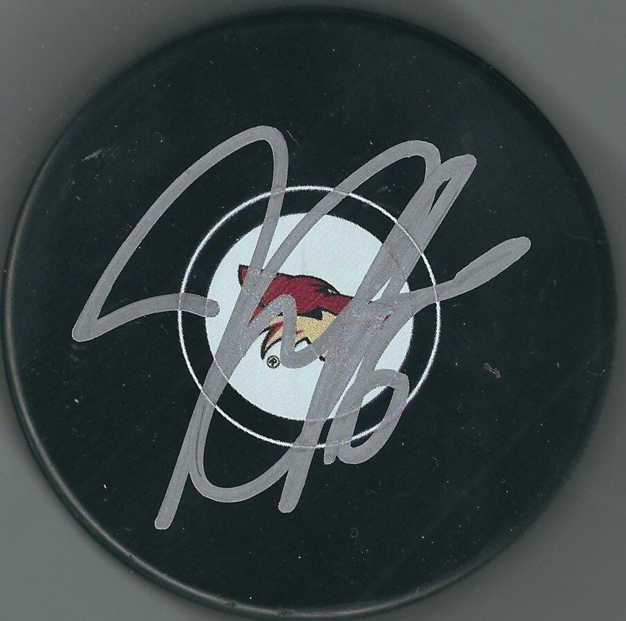 AUTOGRAPHED JAKOB CHYCRUN Arizona Coyotes Hockey Puck - w / COA 