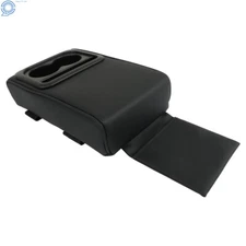 Auto Center Console Armrest Pillow Cup& Phone Holder Black Fit for Most Cars New