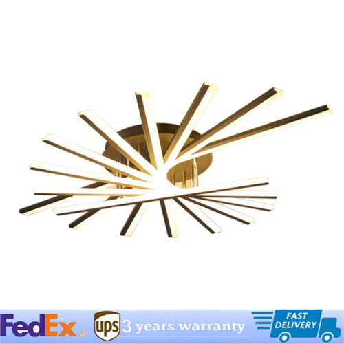 Modern LED Ceiling Light Dimmable Lamp Flush Mount Fixture Chandelier Remote