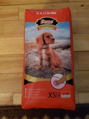 NEW Sealed Dono Disposable Pet Diapers - XS - 12 Count Expire 8/2025 