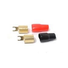 2PCS spade connectors copper spade 0 gauge wire terminals Crimp Connectors