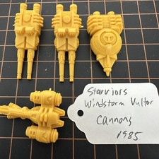 1984 Starriors Windstorm Vultor Battle Cannons Toy Action Figure Accessories Lot