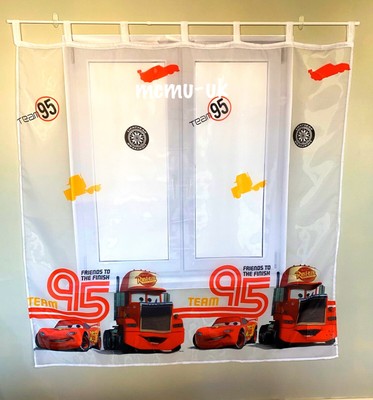 Disney Tab Top Voile Net Curtain Cars 59 300 Cm Width X 163 Cm Drop Ebay