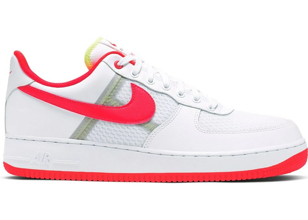 Preços baixos em Nike Air Force 1 Low Transparent White Crimson | eBay