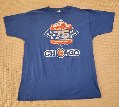 VTG 1989 Chicago Cubs Wrigley Field Diamond Anniversary Shirt Screen Stars XL