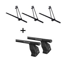 3x Fahrradträger ORION+Dachträger Menabo Tema Stahl für für BMW 1er F20 ab 11